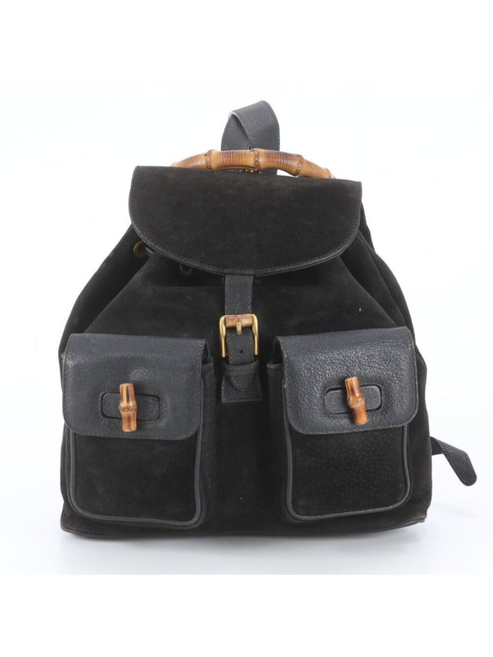 Gucci Bamboo 003 58 Leather Backpack Shoulder Bag